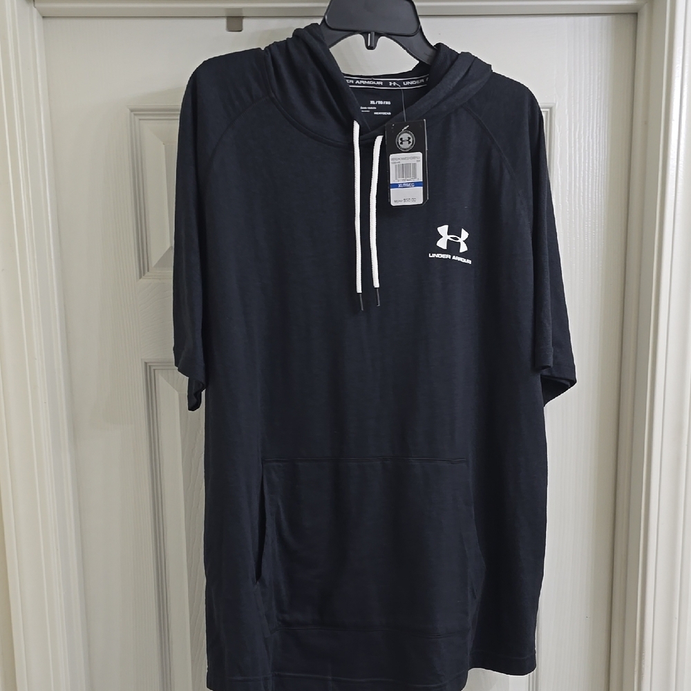 Under Armour Dark Hoodie with White Logo